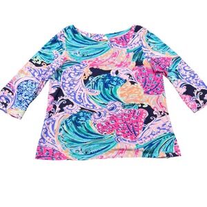 Lilly Pulitzer Size XL‎ Womens Waverly Top in All That She Wants Print